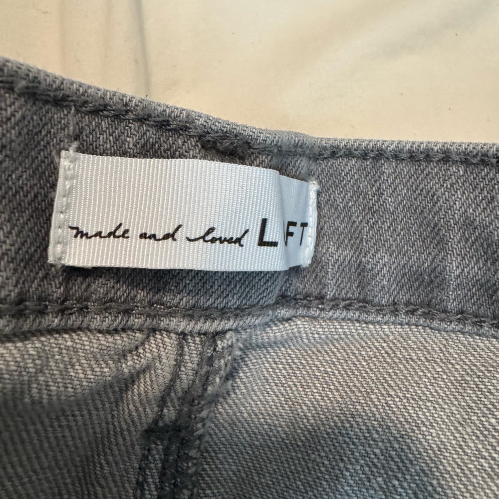 LOFT High Rise Gray Jeans - Picture 2 of 4